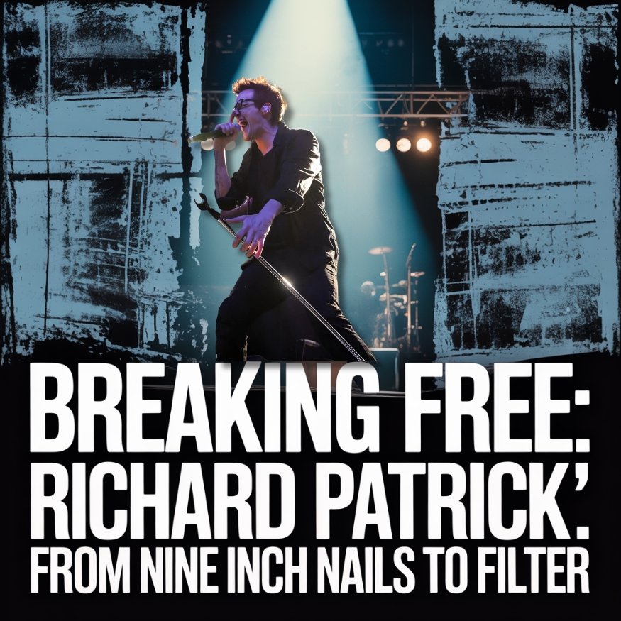 Richard Patrick from Filter singing live on stage.