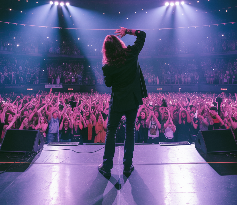 Ozzy Osbournes final performance, alongside Black Sabbath members.